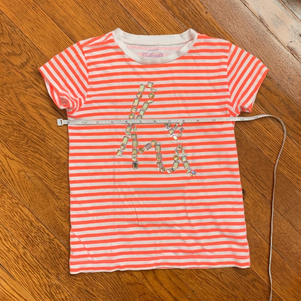 J.Crew Crewcuts Size 4-5 “hi” stripe t-shirt